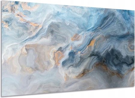 Aleobrazy Obraz Marmur 9 Szarości Biel 120x80 Błękit Kamień