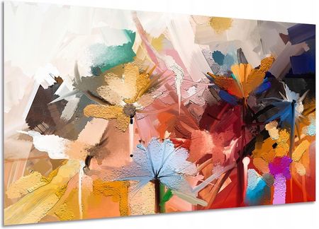 Aleobrazy Obraz Kwiaty 15 Abstrakcja Kolorowe Art 120x80
