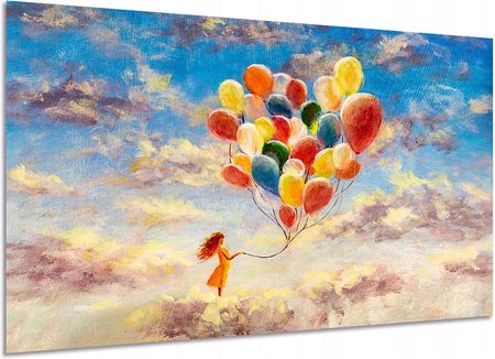 Aleobrazy Obraz Dziewczynka Z Blaonami 1 Kolorowe Balony 120x80