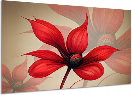 Aleobrazy Obraz Do Sypialni Kwiat 22 Czerwony 120x80