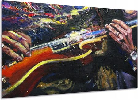 Aleobrazy Obraz Muzyk Gitara Kolorwy Gitarzysta 120x80 Duży