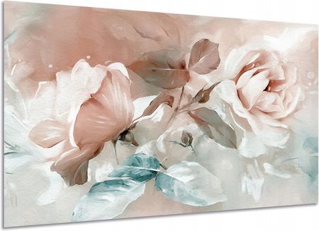 Aleobrazy Obraz Kwiaty 25 Róże Pastelowe Kolory 120x80