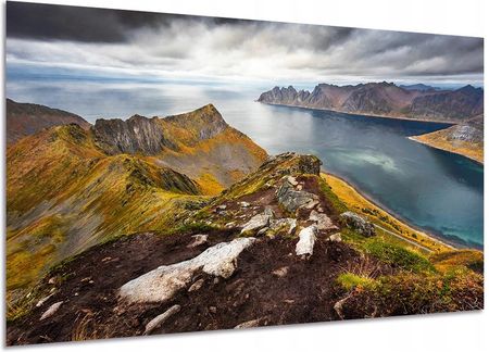 Aleobrazy Obraz Norweski Fiord Pejzaż Góry Morze 120x80