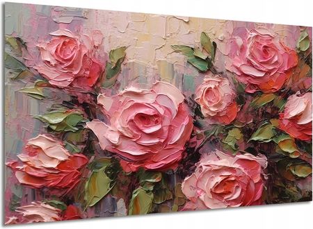 Aleobrazy Obraz Na Ścianę Kwiaty 31 Róże Jak Malowane 120x80
