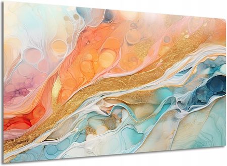 Aleobrazy Obraz Płótnie Abstrakcja 57 Marmur Kolorowy 120x80