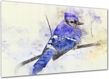 Aleobrazy Obraz Do Salonu Ptak 10 Abstrakcja 120x80 Fiolet