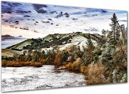 Aleobrazy Obraz Do Salonu Widok 34 -120x80 Góry Pejzaż Rzeka