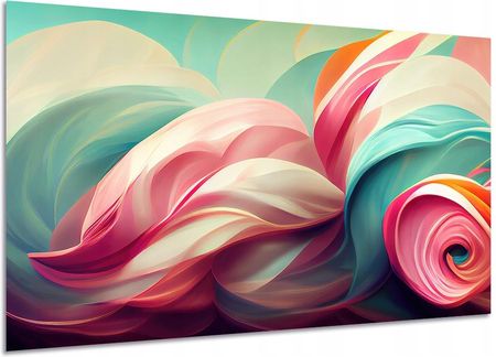 Aleobrazy Obraz Duży Abstrakcja 5 120x80 Kolorowy Fale