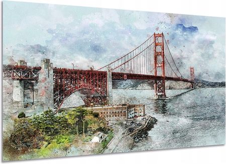 Aleobrazy Obraz Most 1 120x80cm Duży Golden Gate Art