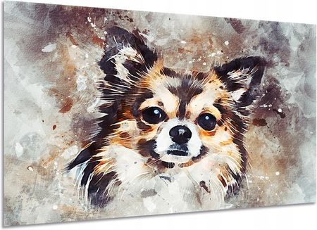 Aleobrazy Obraz Pies 3 Cziłała 120x80 Chihuahua Jak Malowany