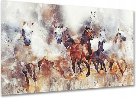 Aleobrazy Obraz Do Salonu Konie K2 120x80cm Zwierzęta Loft