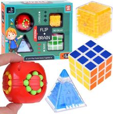 Zdjęcie Kostka logiczna labirynt łamigłówka zestaw 4szt GR0631 - Skawina