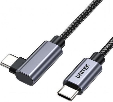 Kabel przewód USB Typ-C 300cm Unitek kątowy 90° PD100W (C14123BK-3M)