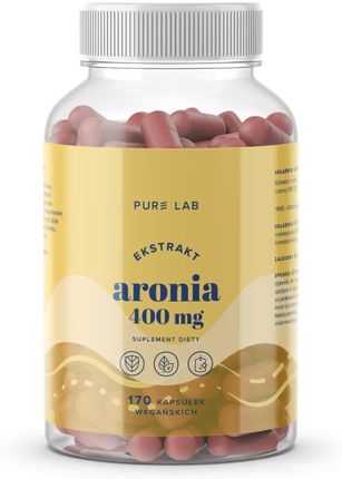 PURE LAB Ekstrakt z Aronii czarnej 400 mg (170 kaps.)