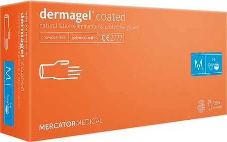 Mercator Medical Rękawice Lateksowe Rmm-Dermagel_M Kolor Kremowy