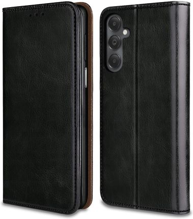 Krainagsm Etui Do Samsung Galaxy A15 Skórzane Portfel Magnetyczne Case Szkło 9H