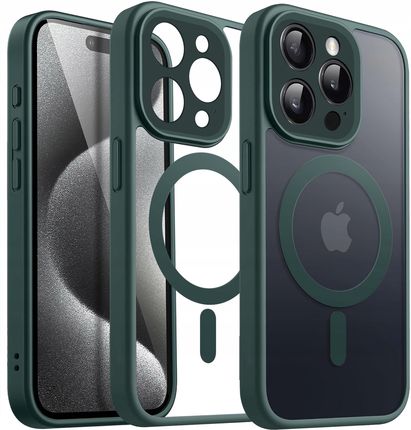 Krainagsm Etui Do Apple Iphone 15 Pro Do Magsafe Clear Case Szkło Na Ekran