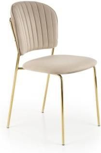 Halmar Krzesło K499 Materiał Tkanina Velvet Beżowy / Stal Chromowana 20200