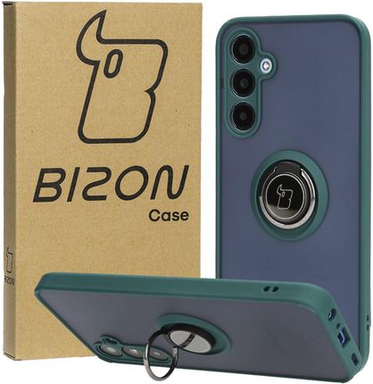 Bizon Etui Case Hybrid Ring Do Galaxy A25 5G, Ciemnozielone