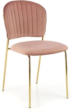 Elior Różowe Welurowe Krzesło W Stylu Glamour Edsel 35301