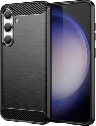 Alogy Etui Do Samsung Galaxy S24 Pancerne Plecki Obudowa Na Telefon Case Carbon Silicone Czarne + Szkło