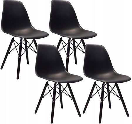 Bm Design 4 Krzesła Dsw Milano Czarne Nogi Wenge 14796164156