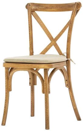 Krzesło Rustykalne Industrialne Boho Pp Imitacja Drewna Jasne 157809