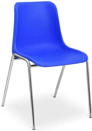 Elior Niebieskie Metalowe Krzesło Nowoczesne Hisco 4X 36671