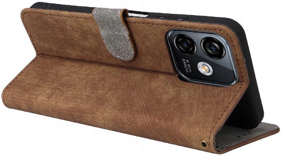 Custodia Portafoglio In Pelle PU Effetto Scamosciato Per Ulefone S10 Pro - Flip Cover Magnetica Con Tasche Carte (Rosso) - 2