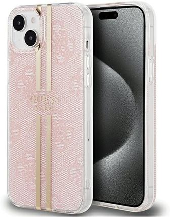 Guess Guhcp15Mh4Psegp Iphone 15 Plus / 14 Plus 6.7" Różowy/Pink Hardcase Iml 4G Gold Stripe