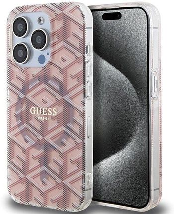 Guess Guhmp15Lhgcustgp Iphone 15 Pro 6.1" Różowy/Pink Hardcase Iml Gcube Magsafe