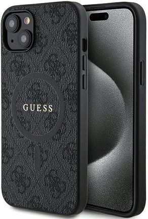 Guess Guhmp15Mg4Gfrk Iphone 15 Plus / 14 Plus 6.7" Czarny/Black Hardcase 4G Collection Leather Metal Logo Magsafe