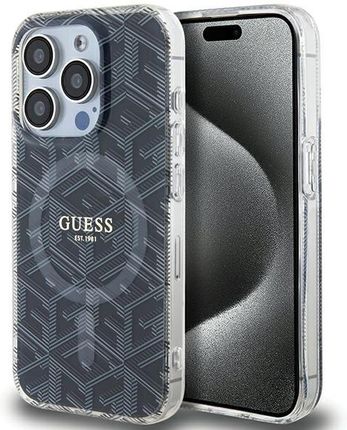 Guess Guhmp15Xhgcustgk Iphone 15 Pro Max 6.7" Czarny/Black Hardcase Iml Gcube Magsafe