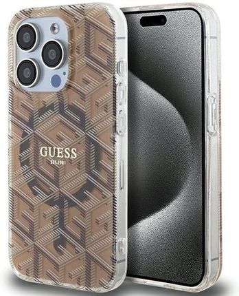 Guess Guhmp15Xhgcustgw Iphone 15 Pro Max 6.7" Brązowy/Brown Hardcase Iml Gcube Magsafe