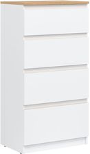 Zdjęcie Liveo Komoda Remi Rm04 55X105X35 Cm Biała / Dąb Evoke 100440607 - Ińsko