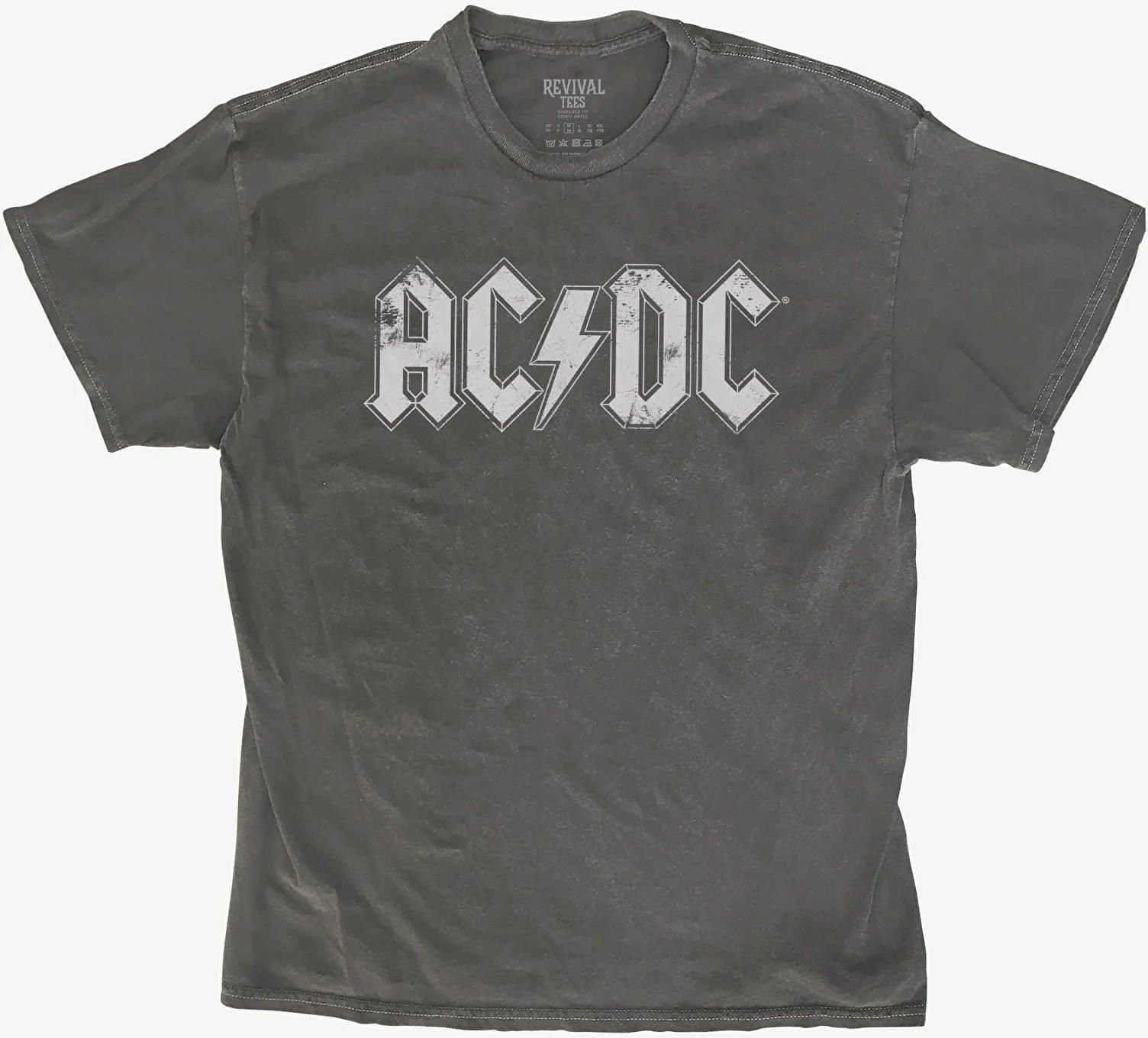 Merch Revival Tee - AC/DC Distressed Logo Unisex T-Shirt Black - Ceny i ...