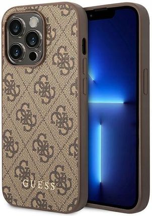 Guess Guhcp14Lg4Gfbr Iphone 14 Pro 6,1" Brązowy/Brown Hard Case 4G Metal Go
