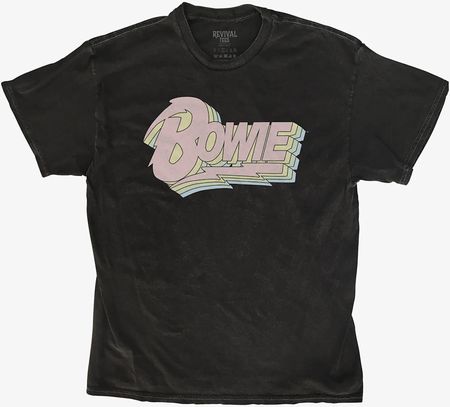 Merch Revival Tee - David Bowie Pastel Logo Unisex T-Shirt Black