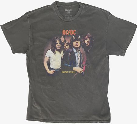 Merch Revival Tee - AC/DC Highway To Hell Bandmates Horns Unisex T-Shirt Black