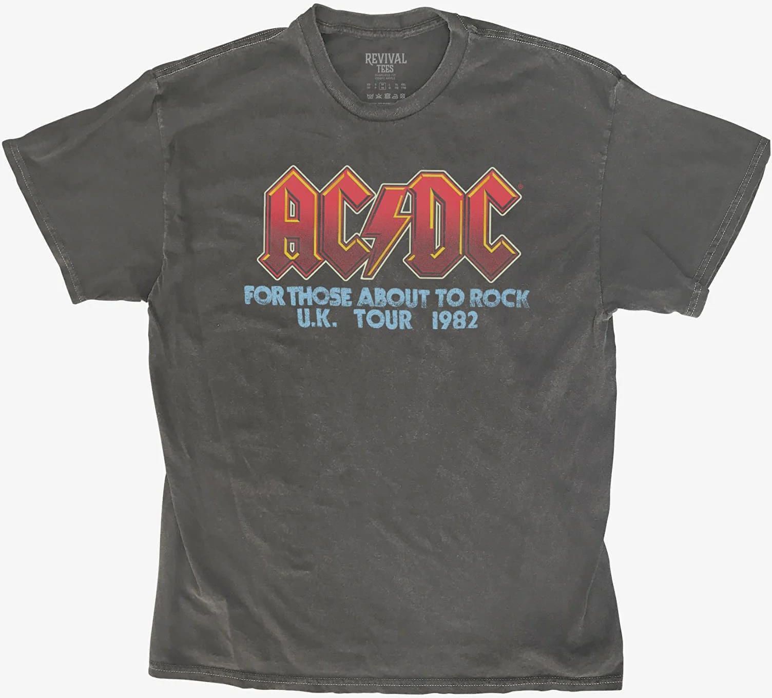 Merch Revival Tee - AC/DC Classic Logo UK Tour Unisex T-Shirt Black ...