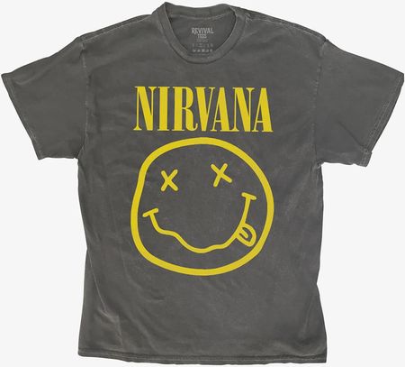 Merch Revival Tee - Nirvana Classic Face Logo Unisex T-Shirt Black