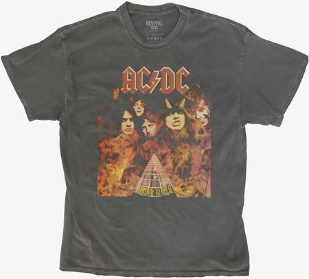 Merch Revival Tee - AC/DC Guitar Neck Band Portrait Unisex T-Shirt Black