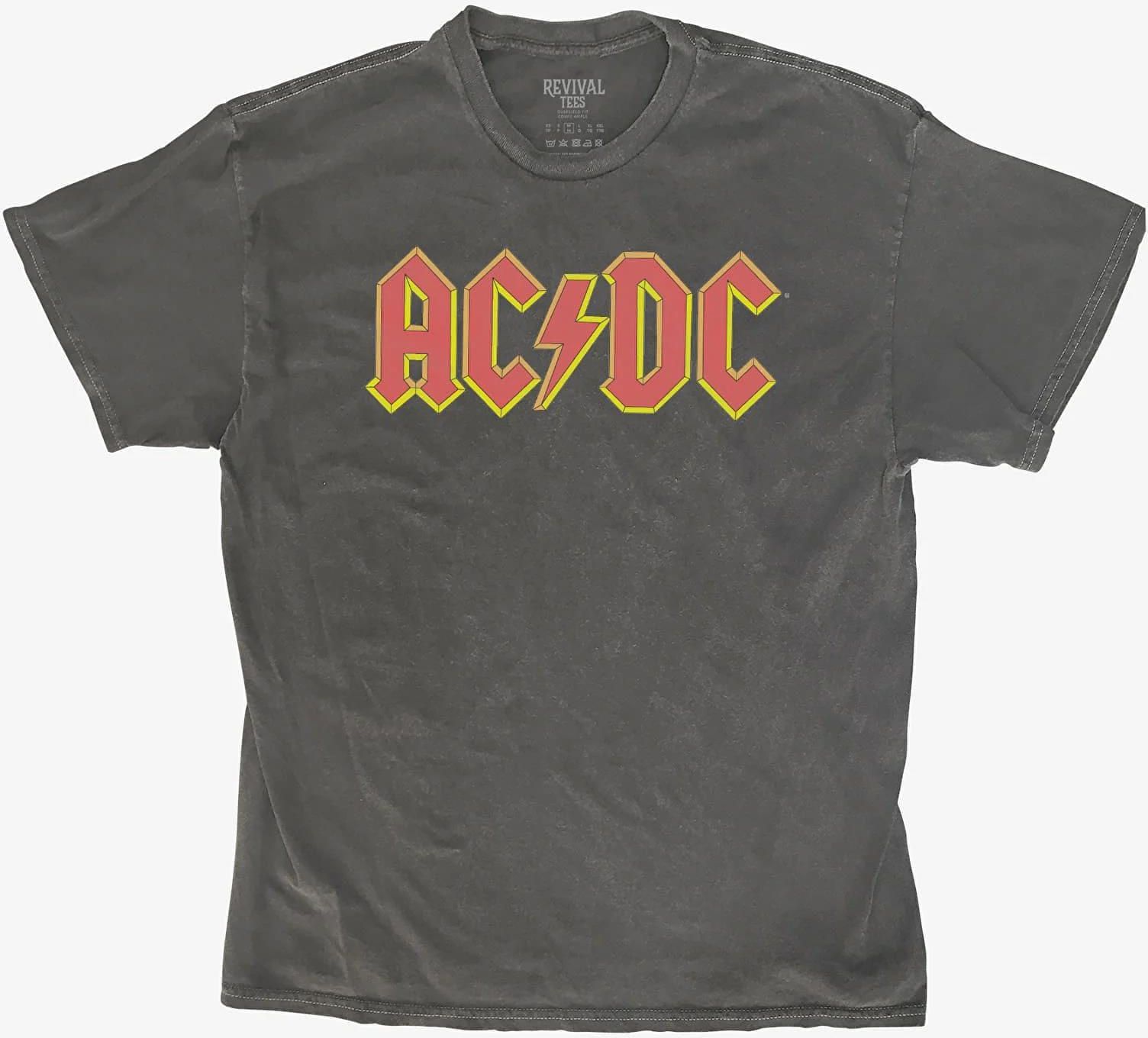 Merch Revival Tee - AC/DC Yellow Glow Logo Unisex T-Shirt Black - Ceny ...