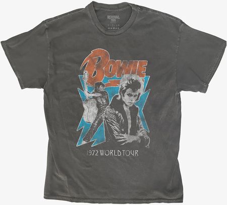 Merch Revival Tee - David Bowie 1972 World Tour Unisex T-Shirt Black