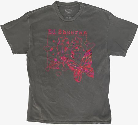 Merch Revival Tee - Ed Sheeran Equals Crimson Wild Hearts And Butterflies Unisex T-Shirt Black