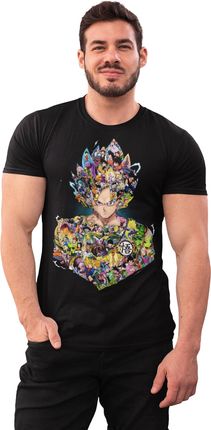 Męska Koszulka Anime Manga Dragon Ball Z Goku Vegeta Postacie