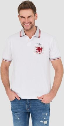 AERONAUTICA MILITARE Biała koszulka Polo M.C.