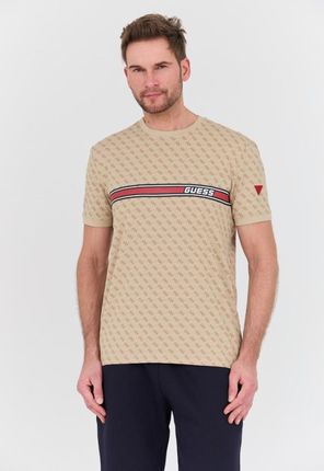 GUESS Beżowy t-shirt Jamey
