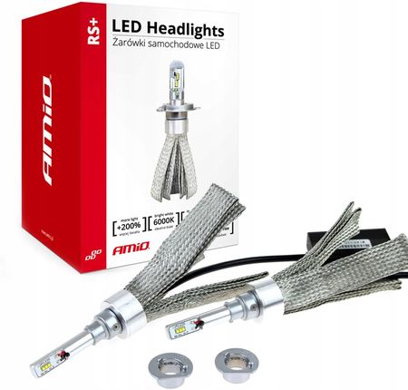 Amio Żarówki Ledowe H1 Światła Samochodowe Lampy 2X Led 12-36V 50W 6000K Rs+