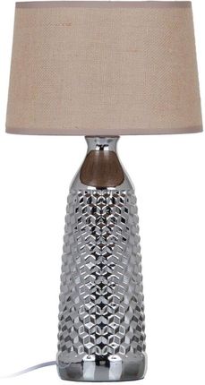 Bigbuy Home Lampa Stołowa 26 X 49,5 Cm Ceramika Srebro (S8801860)
